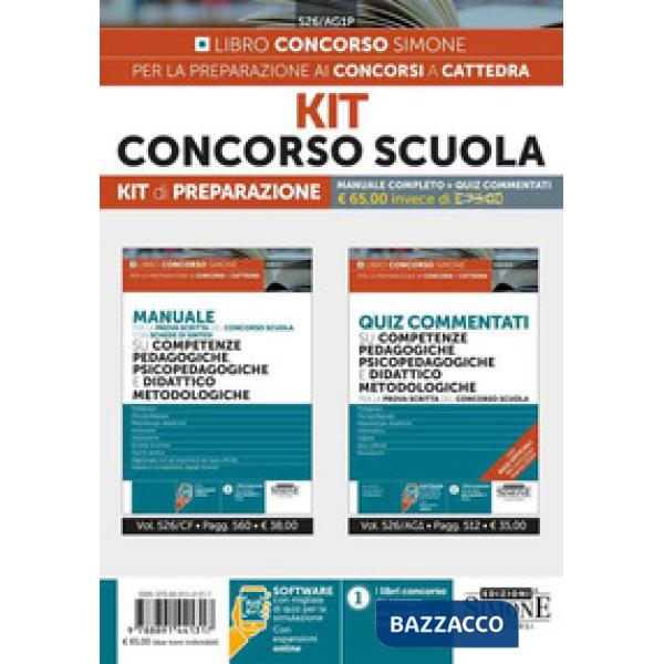 Kit Concorso Scuola. Manuale completo + quiz commentati