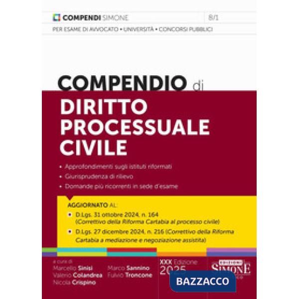 Compendio di diritto processuale civile