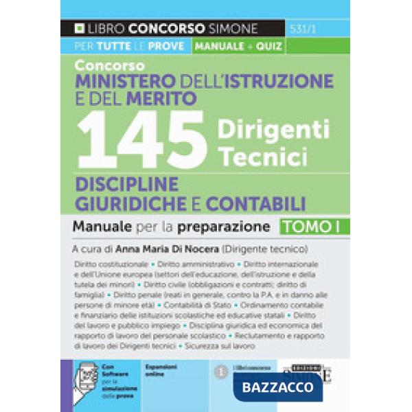 Concorso Ministero dell'istruzione e del merito. 145 dirigenti tecnici. Manuale per la preparazione