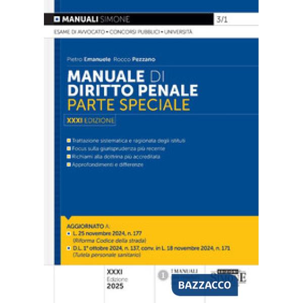 Manuale di diritto penale. Parte speciale