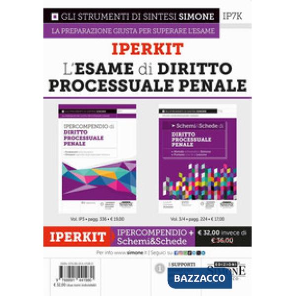 Iperkit. L'esame di diritto processuale penale: Ipercompendio-Schemi&Schede
