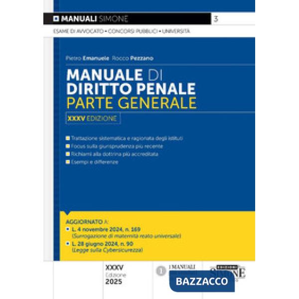 Manuale di diritto penale. Parte generale