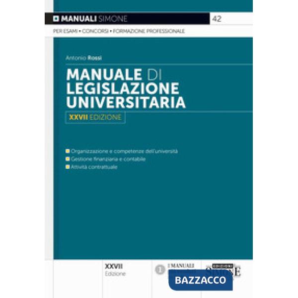 Manuale di legislazione universitaria