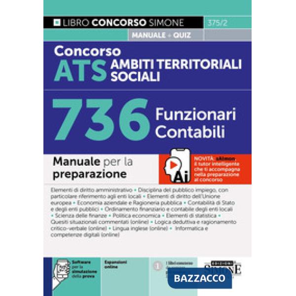 Concorso ATS Ambiti Territoriali Sociali 736 funzionari contabili. Manuale