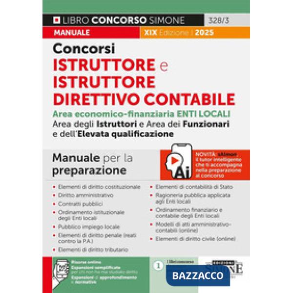 Concorsi istruttore e istruttore direttivo contabile. Enti locali. Area economico-finanziaria degli istruttori, dei funzionari e