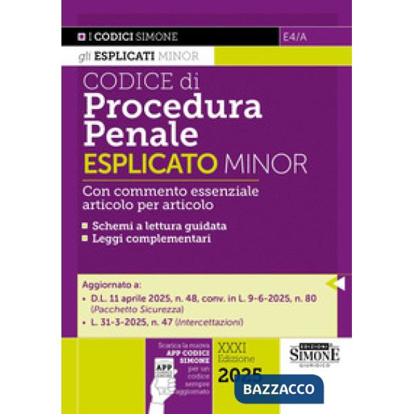 Codice di procedura penale. Esplicato minor