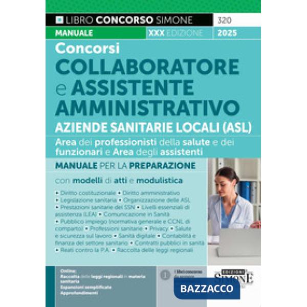 Concorsi collaboratore e assistente amministrativo Aziende Sanitarie Locali (ASL). Area dei professionisti della salute e dei fu