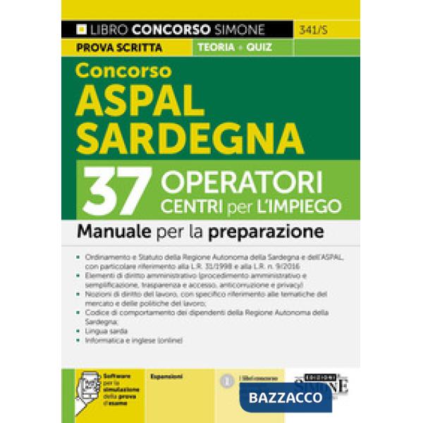 Concorso ASPAL Sardegna. 37 operatori CPI Centri per l'impiego. Manuale