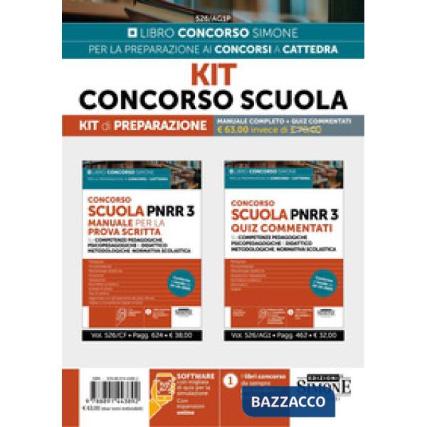 Kit Concorso Scuola. Kit di preparazione. Manuale completo + quiz commentati