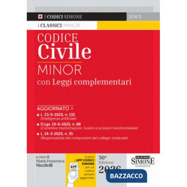 Codice civile. Ediz. minor