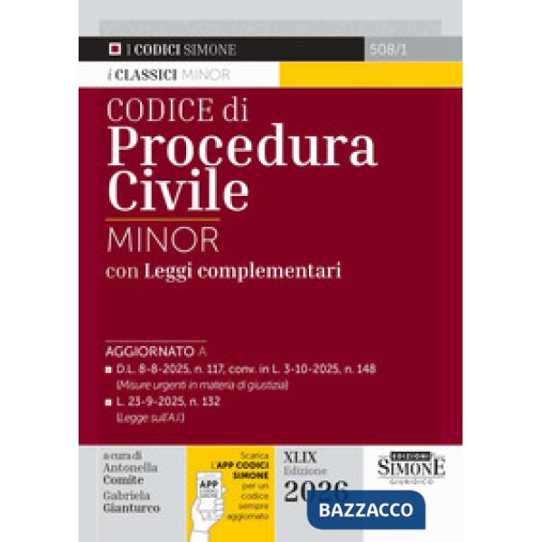 Codice di procedura civile. Ediz. minor