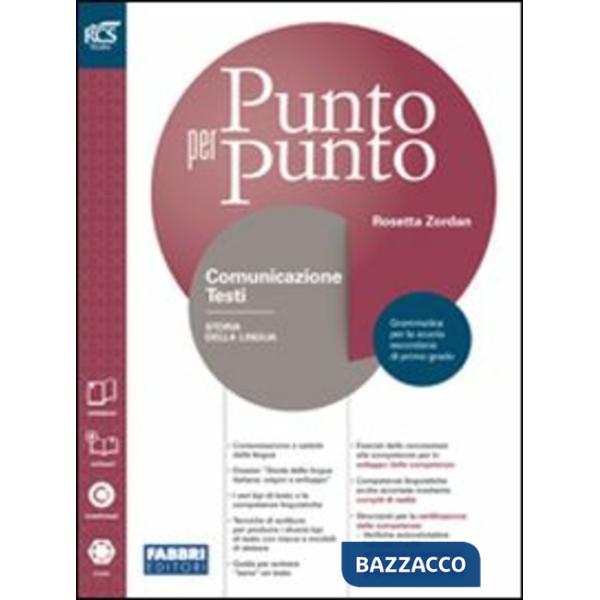 PUNTO PER PUNTO COMUNICAZIONE E TESTI - LIBRO DIGITALE