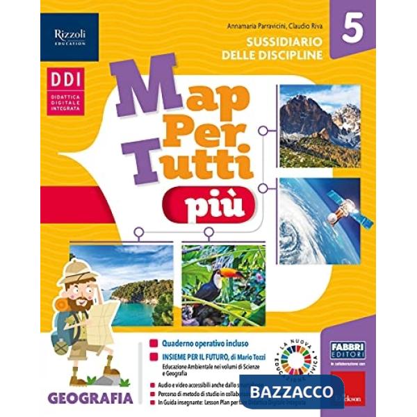 MAPPERTUTTI PIU 5 GEOGRAFIA - STORIA - MATEMATICA - SCIENZE + HUB KIDS