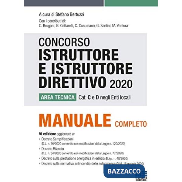 Concorso istruttore e istruttore direttivo. Area tecnica cat. C e D negli Enti locali