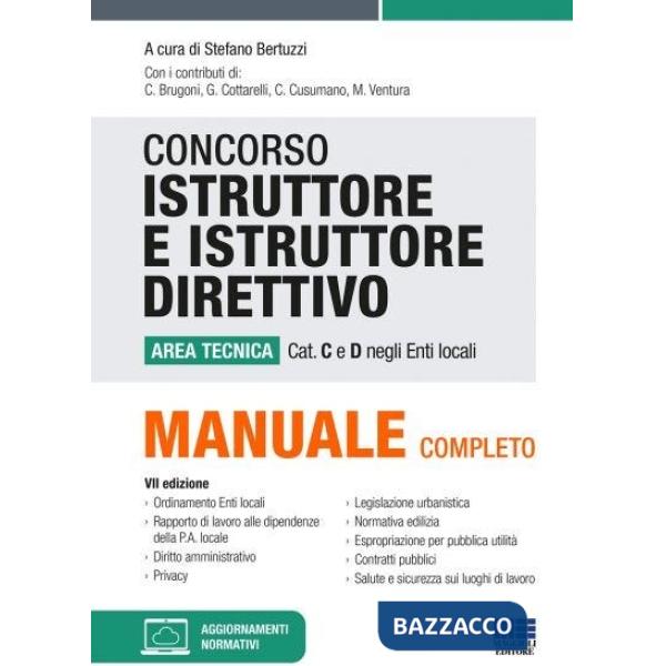 Concorso istruttore e istruttore direttivo. Area tecnica cat. C e D negli Enti locali
