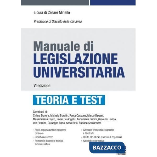 Manuale di legislazione universitaria