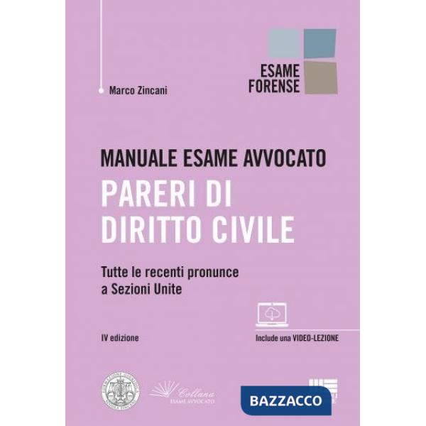 Manuale esame avvocato. Pareri di diritto civile