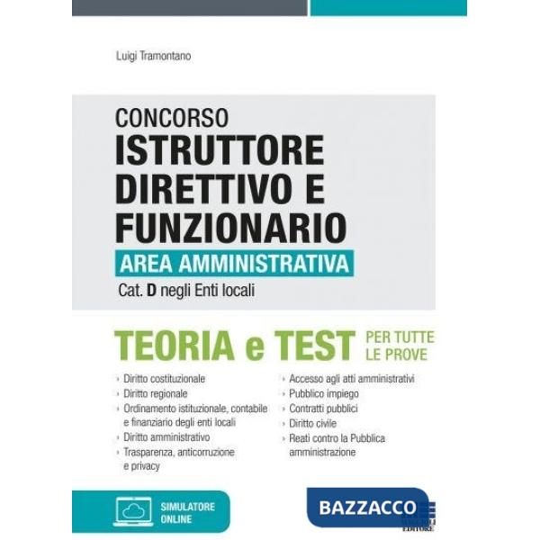 Concorso istruttore direttivo e funzionario area amministrativa cat. D negli enti locali