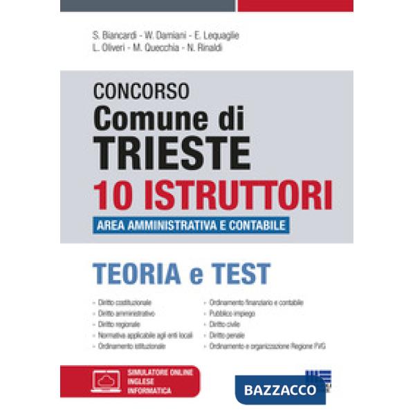 Concorso Comune di Trieste. 10 istruttori area amministrativa e contabile. Teoria e test