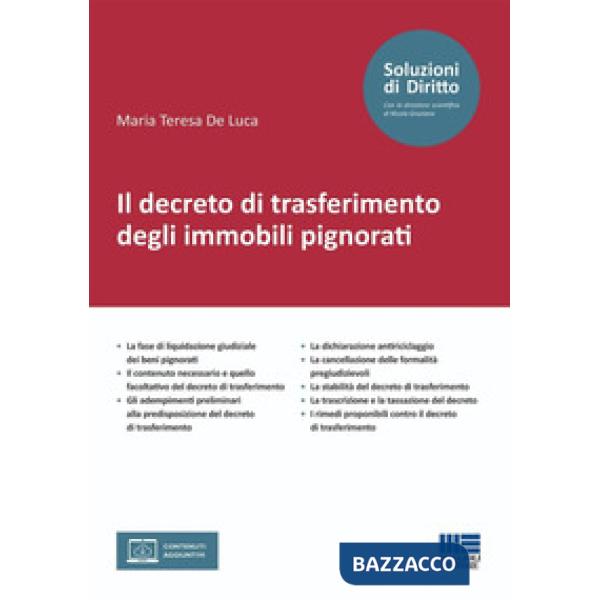 Il decreto di trasferimento degli immobili pignorati