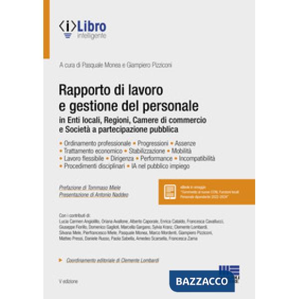 Rapporto di lavoro e gestione del personale in enti locali, regioni, camere di commercio e società a partecipazione pubblica