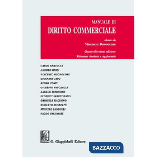MANUALE DI DIRITTO COMMERCIALE