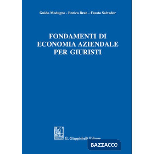 Fondamenti di economia aziendale per giuristi