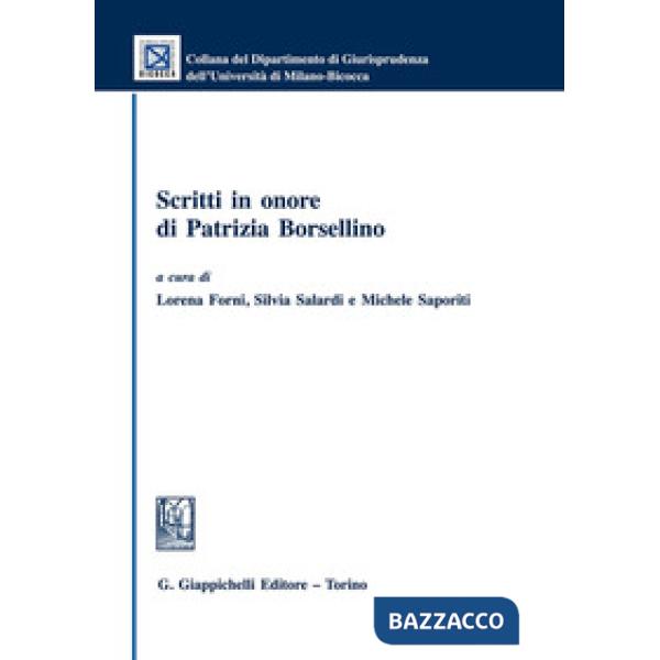 Scritti in onore di Patrizia Borsellino