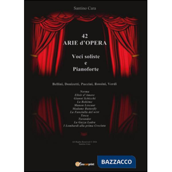42 arie d'opera per voci soliste e pianoforte