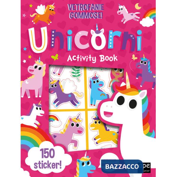 Vetrofanie gommose unicorni. Ediz. a colori