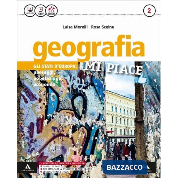 GEOGRAFIA MI PIACE MB + CONT.DIGIT. VOLUME 2 + ATLANTE 2 + ME BOOK