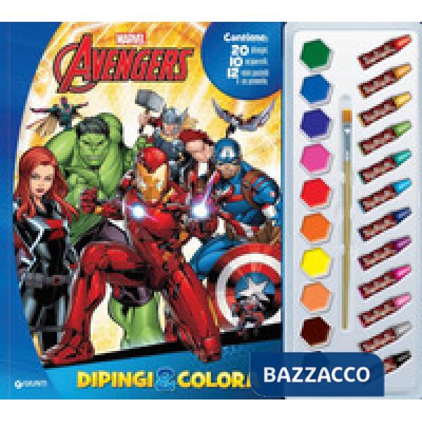 Avengers. Dipingi & colora. Con 12 pastelli a cera e 10 acquerelli