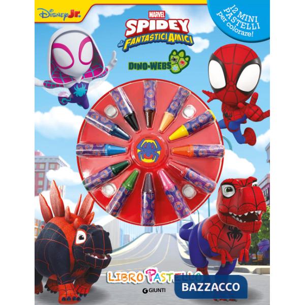 Dino-webs. Spidey e i suoi simpatici amici. Libro pastello. Ediz. a colori. Con 12 mini pastelli