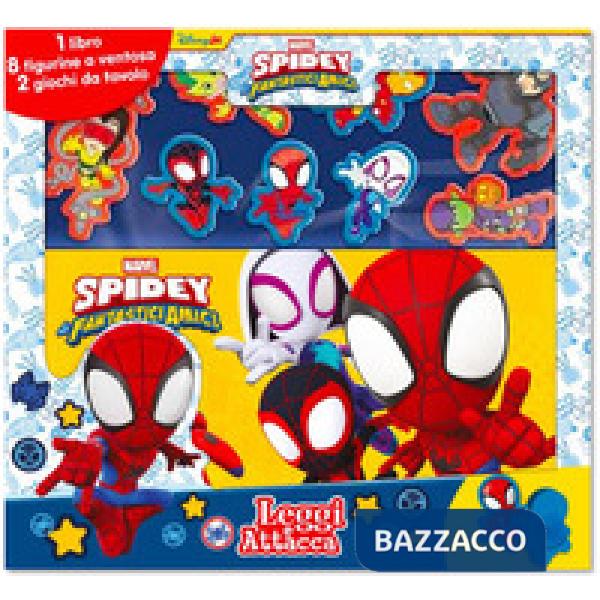 Spidey e i suoi fantastici amici. Leggi e attacca. Ediz. a colori. Con 8 figurine a ventosa. Con tabellone