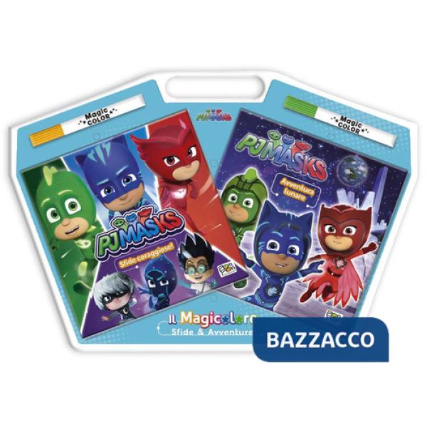 Sfide & avventure. Pj Masks. Magicolore. Ediz. a colori. Con 2 pennarelli