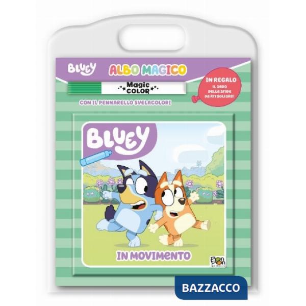 In movimento. Albo magico. Bluey. Ediz. a colori. Con dado delle sfide. Con pennarello magica