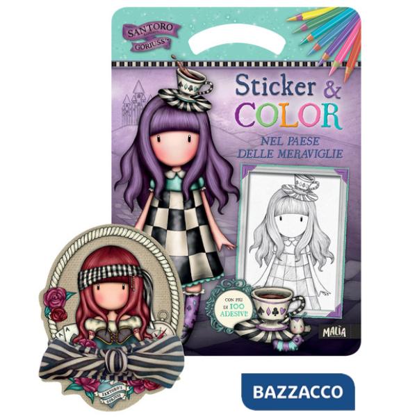 Nel paese delle meraviglie. Gorjuss. Sticker & Color. Ediz. a spirale. Con bandana a righe