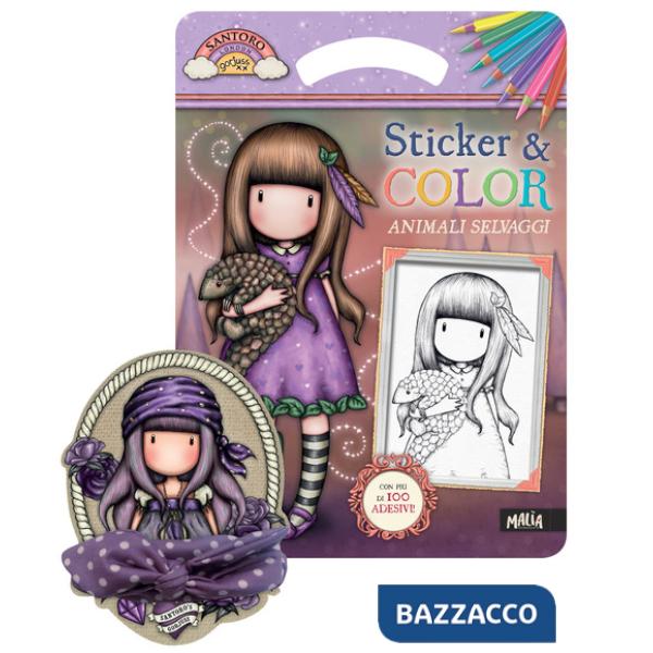 Animali selvaggi. Gorjuss. Sicker & Color. Ediz. a colori. Ediz. a spirale. Con bandana viola