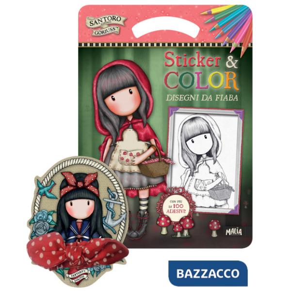 Disegni da fiaba. Gorjuss. Sticker & Color. Ediz. a colori. Ediz. a spirale. Con bandana rossa