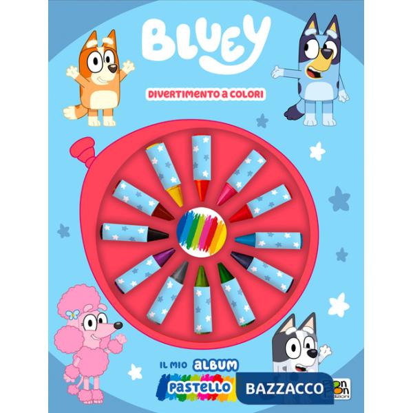 Divertimento a colori. Bluey. Il mio album pastello. Ediz. illustrata. Con pastelli