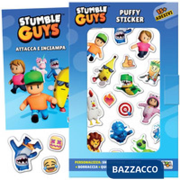 Attacca e inciampa. Puffy sticker. Stumble guys. Ediz. a colori