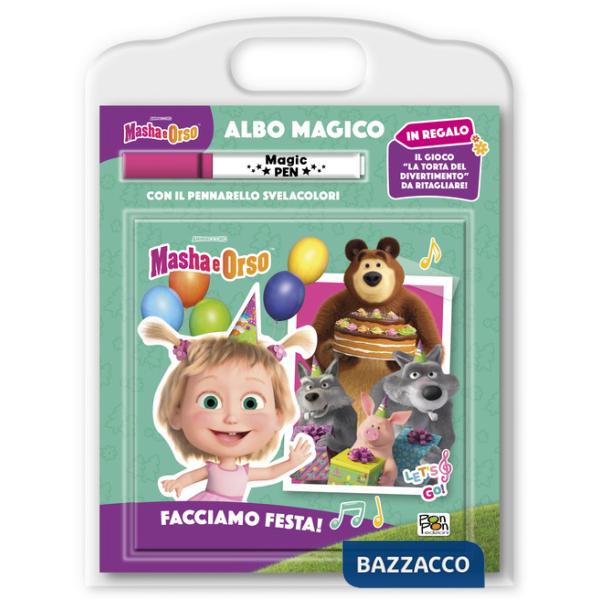 Facciamo festa! Masha e Orso. Albo magico. Ediz. a colori. Con pennarello svelacolori