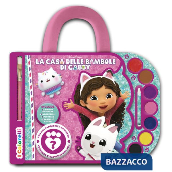 Casa delle bambole di Gabby. I colorelli. Valigetta con acquerelli. Ediz. a colori. Ediz. a spirale. Con 7 acquerelli, 1 pennell