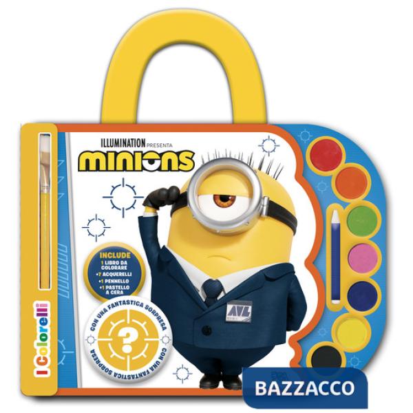 Minions. I colorelli. Valigetta con acquerelli. Ediz. a colori. Ediz. a spirale. Con 7 acquerelli, 1 pennello, 1 pastello a cera