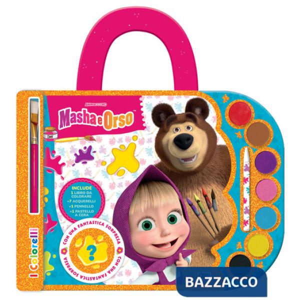 Masha e Orso. Valigetta con acquerelli. I colorelli. Ediz. a colori. Ediz. a spirale. Con acquerelli
