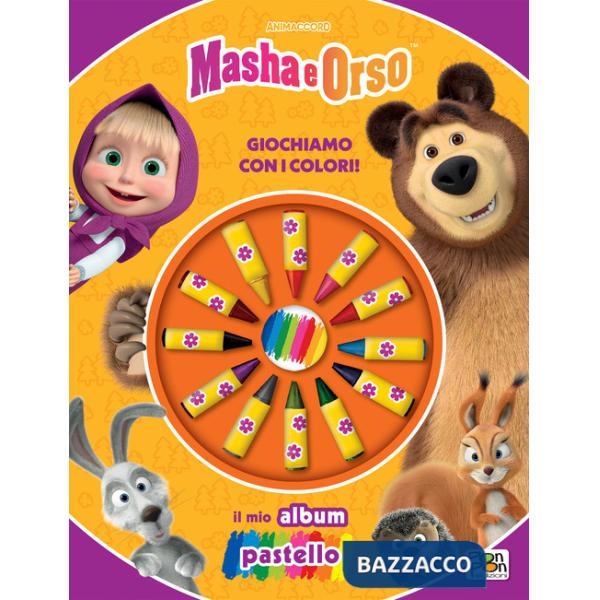 Giochiamo con i colori! Masha e Orso. Il mio album pastello. Ediz. a colori. Con 12 pastelli a cera