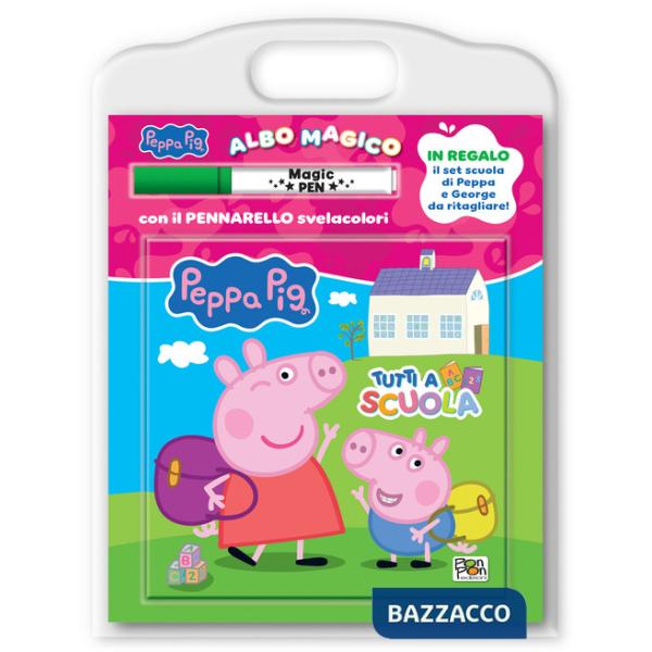 Tutti a scuola! Albo magico. Peppa pig. Ediz. a colori. Con pennarello svelacolori