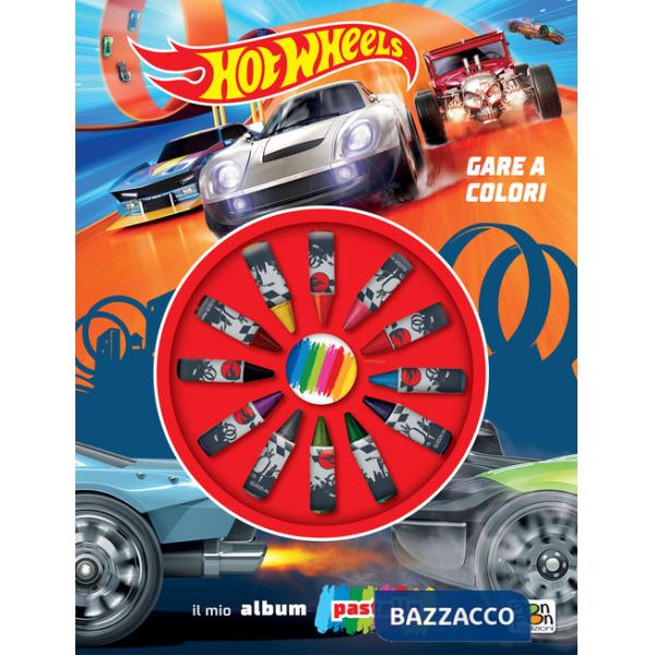 Gare a colori. Hot Wheels. Il mio album pastello. Ediz. a colori. Con 12 pastelli a cera