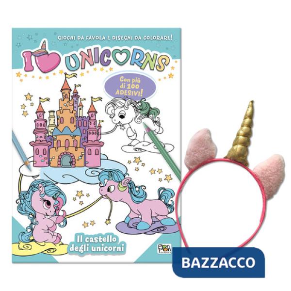 Castello degli unicorni. I love unicorns. Activity book. Ediz. a colori. Con cerchietto (Il)