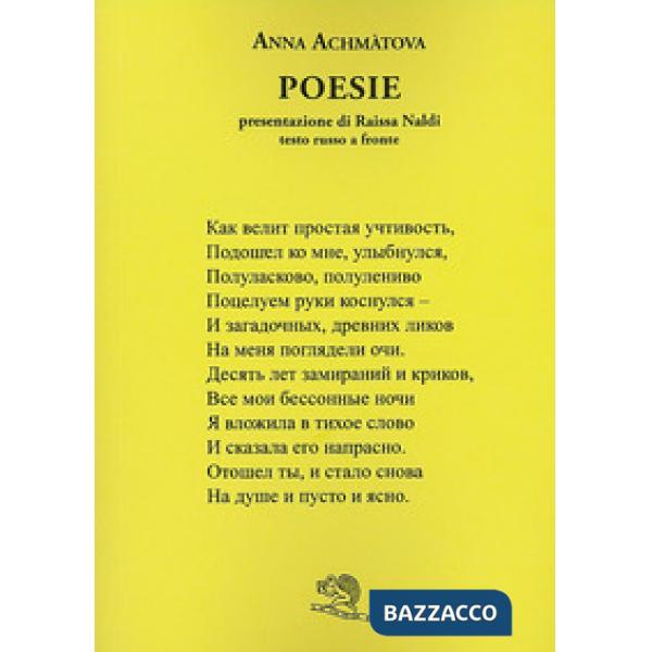 Poesie. Testo russo a fronte